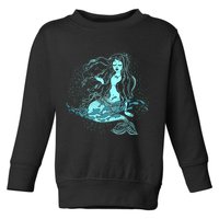 Cute Boho Space Galaxy Mermaid Toddler Sweatshirt