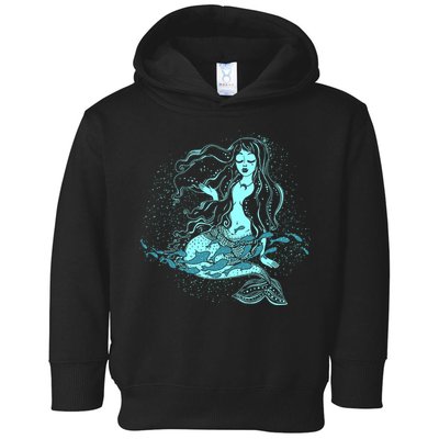 Cute Boho Space Galaxy Mermaid Toddler Hoodie