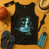 Cute Boho Space Galaxy Mermaid Tank Top