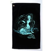 Cute Boho Space Galaxy Mermaid Golf Towel