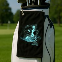 Cute Boho Space Galaxy Mermaid Golf Towel