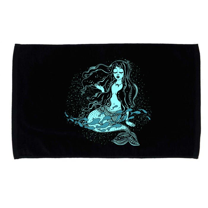 Cute Boho Space Galaxy Mermaid Microfiber Hand Towel