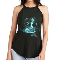 Cute Boho Space Galaxy Mermaid Women's Perfect Tri Rocker Tank