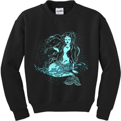 Cute Boho Space Galaxy Mermaid Kids Sweatshirt
