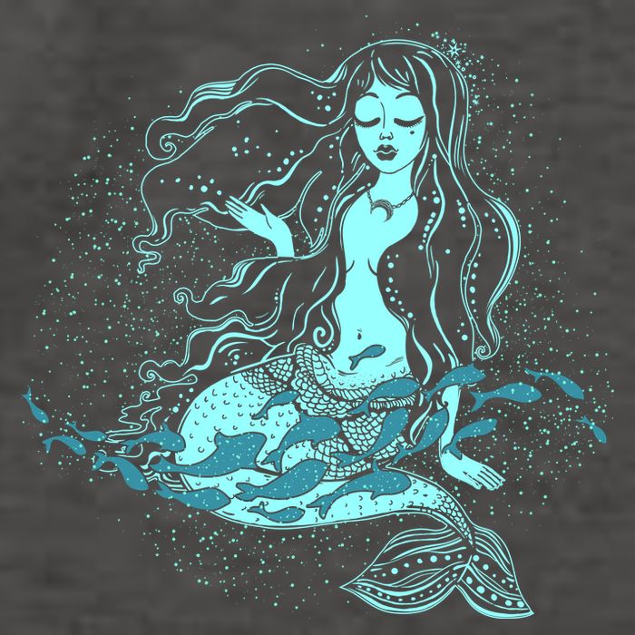Cute Boho Space Galaxy Mermaid Vector Backpack
