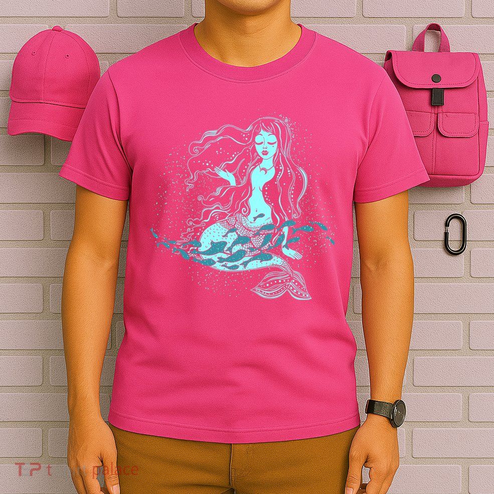 Cute Boho Space Galaxy Mermaid T-Shirt