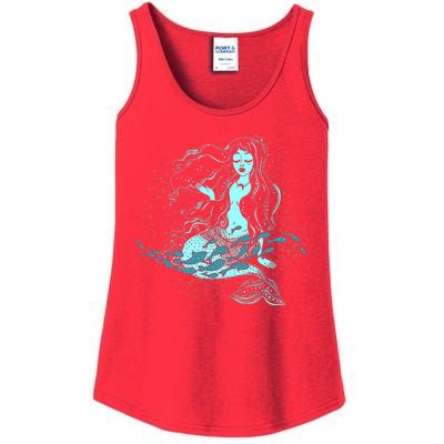 Cute Boho Space Galaxy Mermaid Ladies Essential Tank