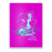 Cute Boho Space Galaxy Mermaid Poster