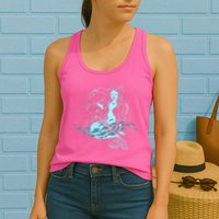 Cute Boho Space Galaxy Mermaid Womens Tank Top