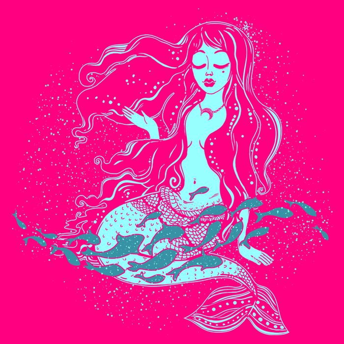 Cute Boho Space Galaxy Mermaid Tie-Dye T-Shirt