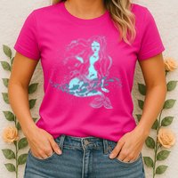 Cute Boho Space Galaxy Mermaid Womens T-Shirt