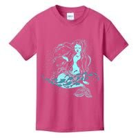 Cute Boho Space Galaxy Mermaid Kids T-Shirt