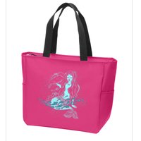 Cute Boho Space Galaxy Mermaid Zip Tote Bag