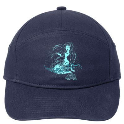 Cute Boho Space Galaxy Mermaid 7-Panel Snapback Hat