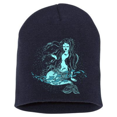 Cute Boho Space Galaxy Mermaid Short Acrylic Beanie