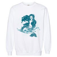 Cute Boho Space Galaxy Mermaid Garment-Dyed Sweatshirt