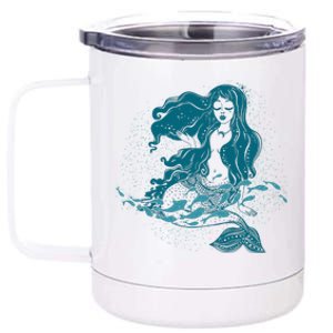 Cute Boho Space Galaxy Mermaid 12 oz Stainless Steel Tumbler Cup