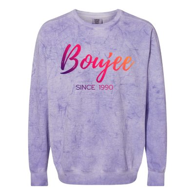 Classy Boujee Since 1990 Gift Colorblast Crewneck Sweatshirt