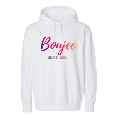 Classy Boujee Since 1990 Gift Garment-Dyed Fleece Hoodie