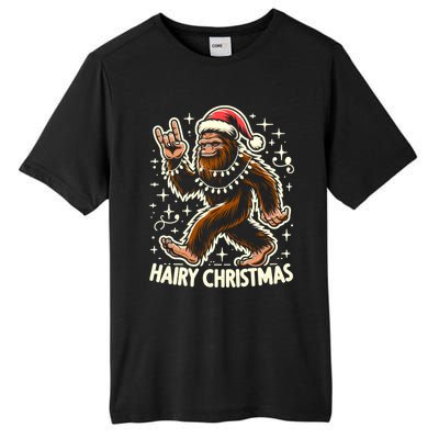 Cool Bigfoot Santa Sasquatch Pajamas Hairy Christmas Yeti Funny Gift Tall Fusion ChromaSoft Performance T-Shirt