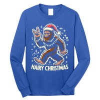 Cool Bigfoot Santa Sasquatch Pajamas Hairy Christmas Yeti Funny Gift Long Sleeve Shirt