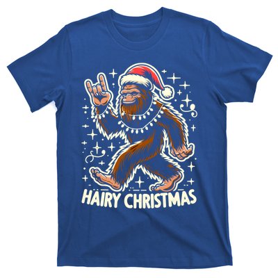 Cool Bigfoot Santa Sasquatch Pajamas Hairy Christmas Yeti Funny Gift T-Shirt