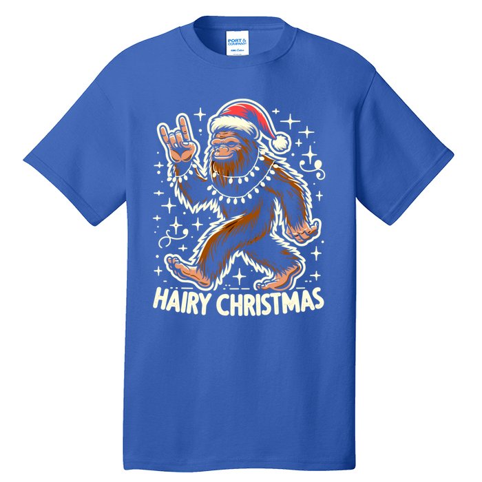 Cool Bigfoot Santa Sasquatch Pajamas Hairy Christmas Yeti Funny Gift Tall T-Shirt