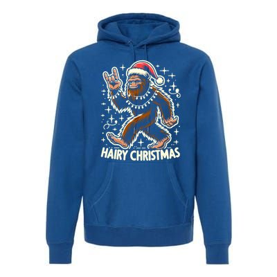 Cool Bigfoot Santa Sasquatch Pajamas Hairy Christmas Yeti Funny Gift Premium Hoodie