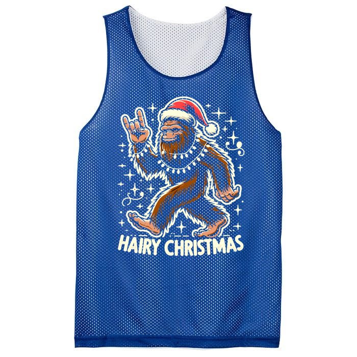 Cool Bigfoot Santa Sasquatch Pajamas Hairy Christmas Yeti Funny Gift Mesh Reversible Basketball Jersey Tank