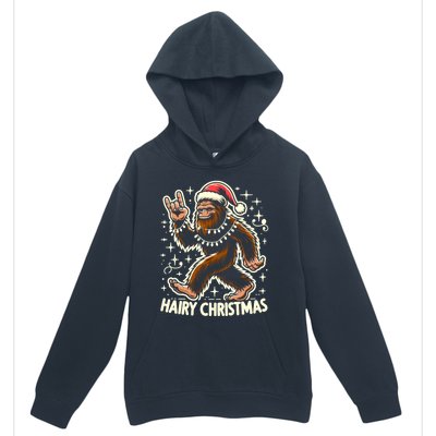 Cool Bigfoot Santa Sasquatch Pajamas Hairy Christmas Yeti Funny Gift Urban Pullover Hoodie