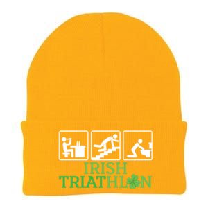 Crawl Be Sick Hangover Irish Triathlon St Patricks Day Meaningful Gift Knit Cap Winter Beanie