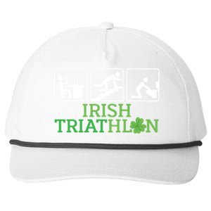 Crawl Be Sick Hangover Irish Triathlon St Patricks Day Meaningful Gift Snapback Five-Panel Rope Hat