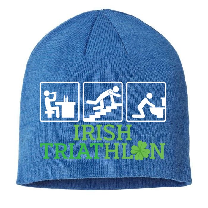 Crawl Be Sick Hangover Irish Triathlon St Patricks Day Meaningful Gift Sustainable Beanie