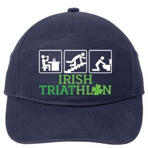 Crawl Be Sick Hangover Irish Triathlon St Patricks Day Meaningful Gift 7-Panel Snapback Hat