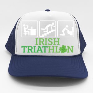 Crawl Be Sick Hangover Irish Triathlon St Patricks Day Meaningful Gift Trucker Hat