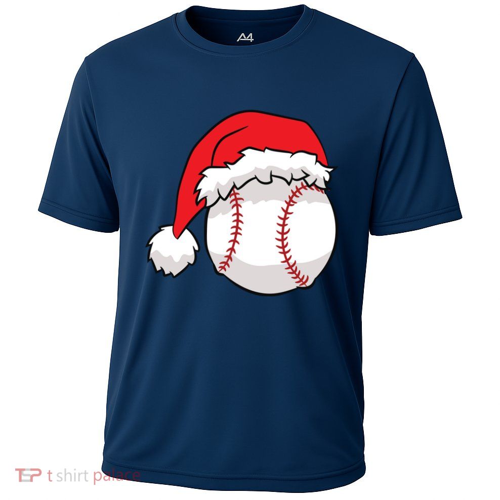 Christmas Baseball Santa Hat Baseball Performance Shirt