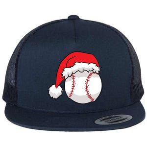 Christmas Baseball Santa Hat Baseball Flat Bill Trucker Hat