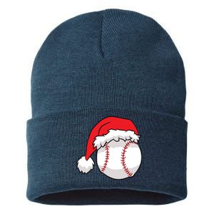 Christmas Baseball Santa Hat Baseball Sustainable Knit Beanie