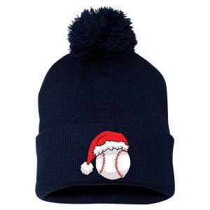 Christmas Baseball Santa Hat Baseball Pom Pom 12in Knit Beanie