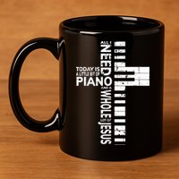 Christian Band Shirts Musician Rock Music Piano Tee 11oz C Handle Ceramic Mug