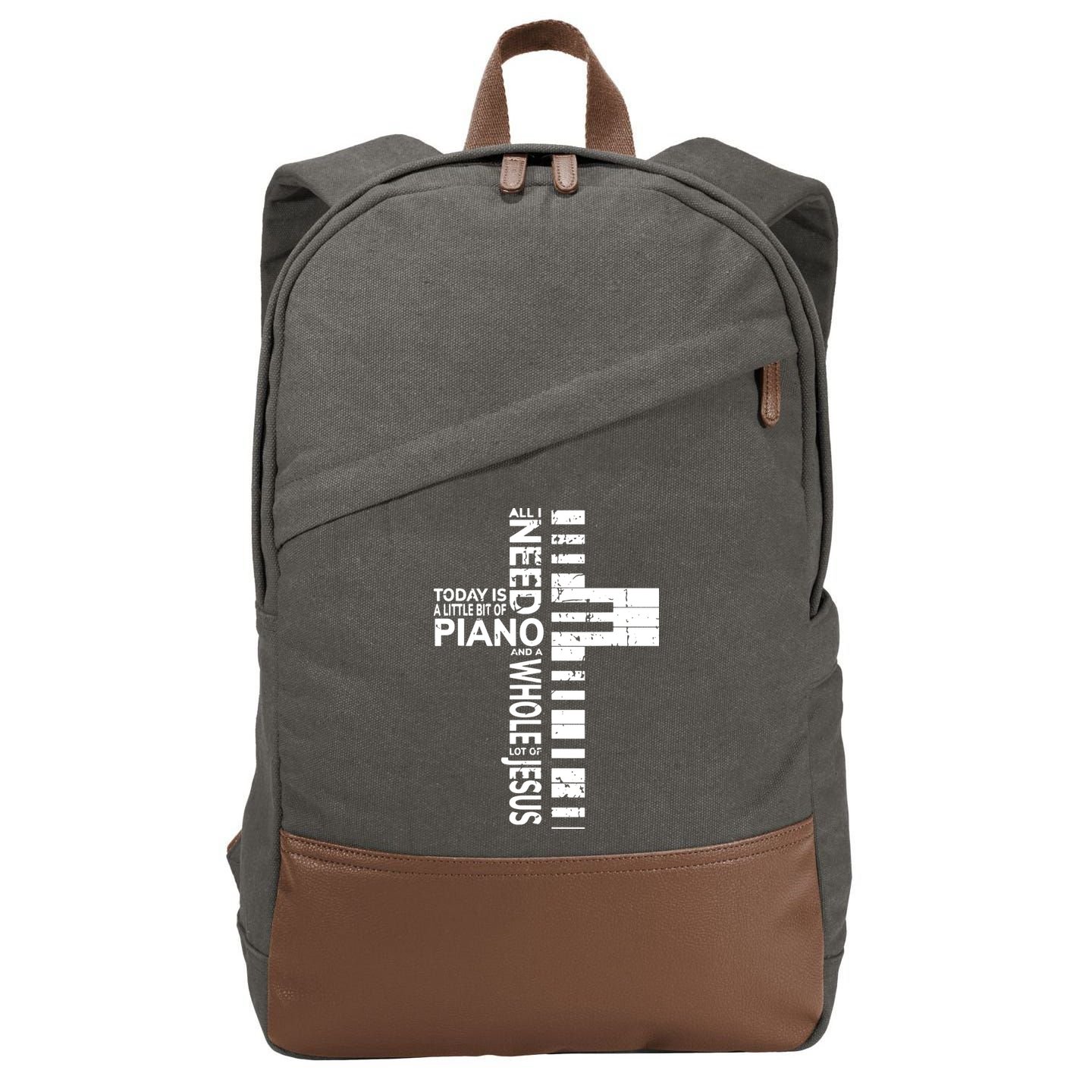 Christian Band Shirts Musician Rock Music Piano Tee Cotton Canvas Backpack