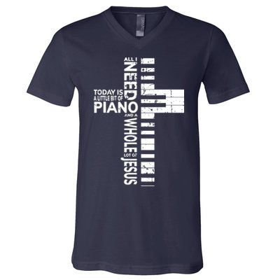 Christian Band Shirts Musician Rock Music Piano Tee V-Neck T-Shirt