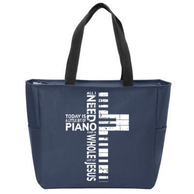 Christian Band Shirts Musician Rock Music Piano Tee Zip Tote Bag