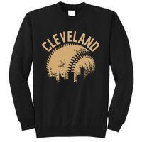 Cleveland Baseball Skyline Ohio Player Coach Fan Tall Sweatshirt