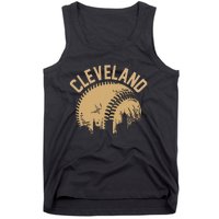 Cleveland Baseball Skyline Ohio Player Coach Fan Tank Top