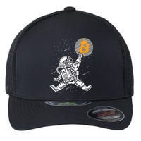 Cryptocurrency Bitcoin Space Moon Funny Flexfit Unipanel Trucker Cap