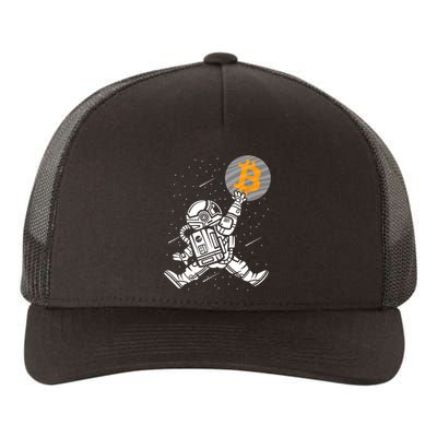 Cryptocurrency Bitcoin Space Moon Funny Yupoong Adult 5-Panel Trucker Hat
