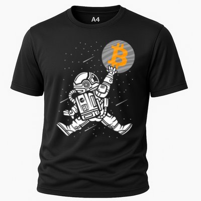 Cryptocurrency Bitcoin Space Moon Funny Performance Shirt