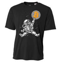 Cryptocurrency Bitcoin Space Moon Funny Cooling Performance Crew T-Shirt