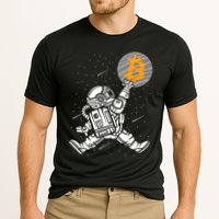 Cryptocurrency Bitcoin Space Moon Funny Performance Shirt